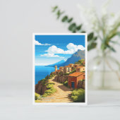 Monemvasia Griekenland Reizen Illustratie Briefkaart (Staand voorkant)