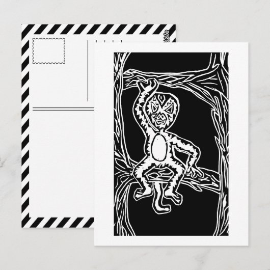 monenhoutbewerking briefkaart (Voorkant / Achterkant)