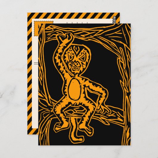 monenhoutbewerking briefkaart (Voorkant / Achterkant)