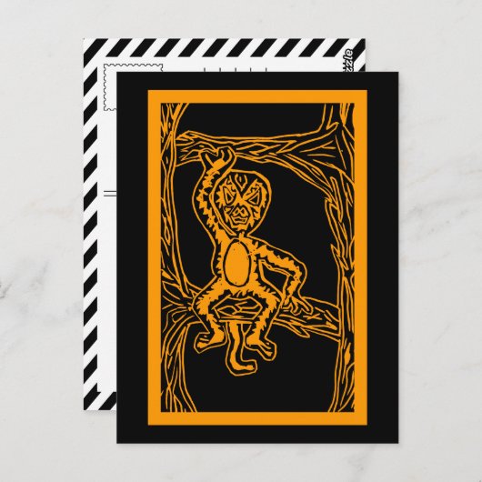 monenhoutbewerking briefkaart (Voorkant / Achterkant)