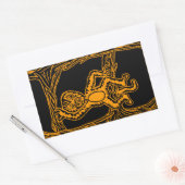 monenhoutwerk rechthoekige sticker (Envelop)
