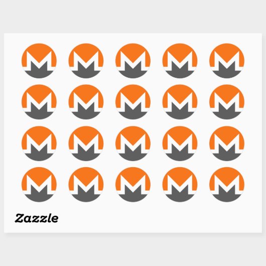 Monero Cryptocurrency Ronde Sticker (Vel)