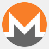 Monero Cryptocurrency Ronde Sticker (Voorkant)