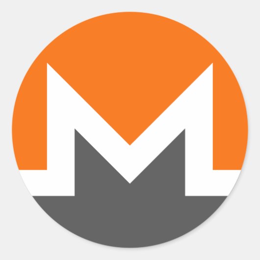 Monero Cryptocurrency Ronde Sticker (Voorkant)