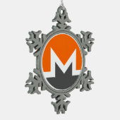 Monero Pewter Snowflake kerstboomversiering Tin Sneeuwvlok Ornament (Links)