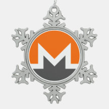 Monero Pewter Snowflake kerstboomversiering