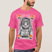 Monero Space Monkey Crypto Art Moon Cryptocurrency T-shirt (Voorkant)