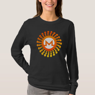 Monero Xmr Crypto Currency Circle Oranje Sunset T-shirt
