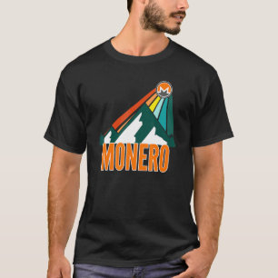 Monero XMR Crypto Mountain Sun Rays Cryptocurrency T-shirt