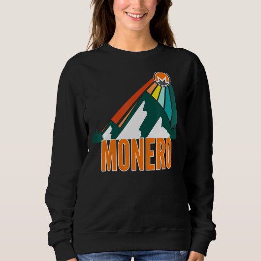 Monero XMR Crypto Mountain Sun Rays Cryptocurrency Trui (Voorkant)