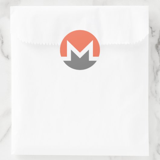 Monero (xmr) ronde sticker (Tas)
