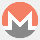 Monero (xmr) ronde sticker (Voorkant)