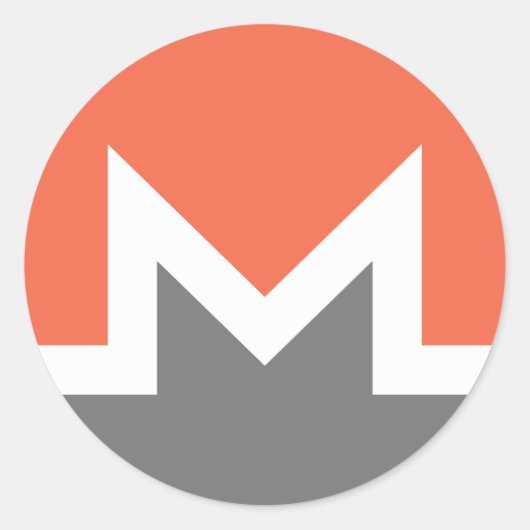 Monero (xmr) ronde sticker (Voorkant)