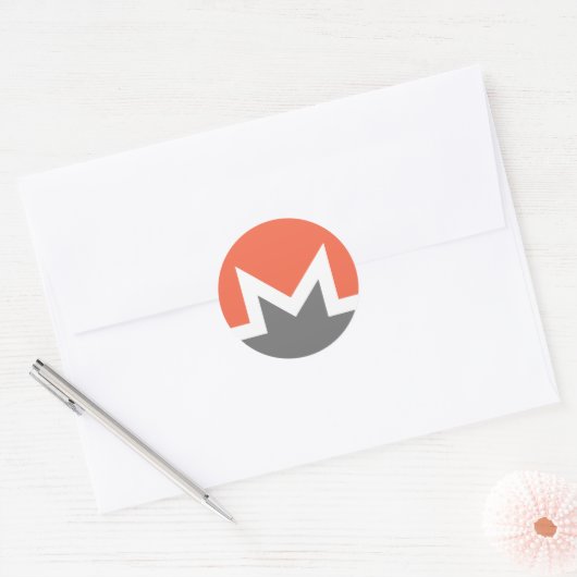 Monero (xmr) ronde sticker (Envelop)