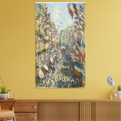 Monet 1878 The Rue Montorgueil in Parijs Canvas Afdruk (Insitu (Woonkamer))