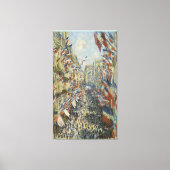 Monet 1878 The Rue Montorgueil in Parijs Canvas Afdruk (Voorkant)