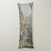 Monet 1878 The Rue Montorgueil in Parijs Lichaamskussen (Achterkant (Verticaal))