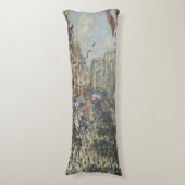 Monet 1878 The Rue Montorgueil in Parijs Lichaamskussen (Voorkant Verticaal)