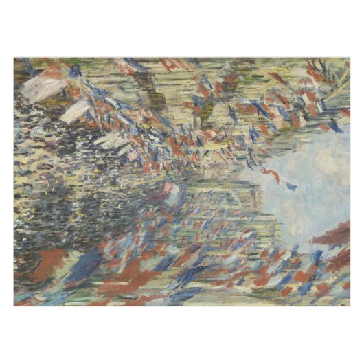 Monet 1878 The Rue Montorgueil in Parijs Tafelkleed (Voorkant (Horizontaal))