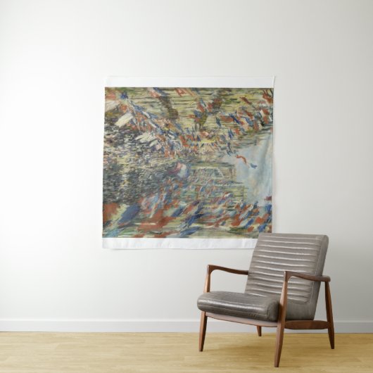 Monet 1878 The Rue Montorgueil in Parijs Wandkleed (In Situ (horizontaal))