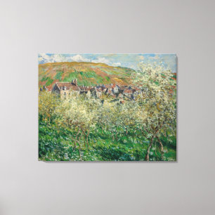  Monet 1879 bloeiende pruimelbomen Canvas Afdruk