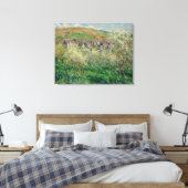  Monet 1879 bloeiende pruimelbomen Canvas Afdruk (Insitu (Slaapkamer))