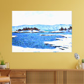 Monet - Aan de rand van Christiana Fjord Canvas Afdruk (Insitu (Woonkamer))