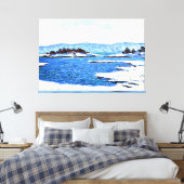 Monet - Aan de rand van Christiana Fjord Canvas Afdruk (Insitu (Slaapkamer))