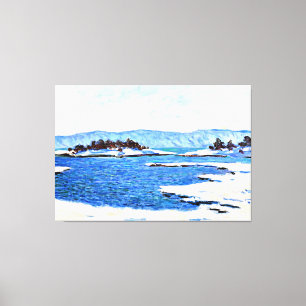 Monet - Aan de rand van Christiana Fjord Canvas Afdruk