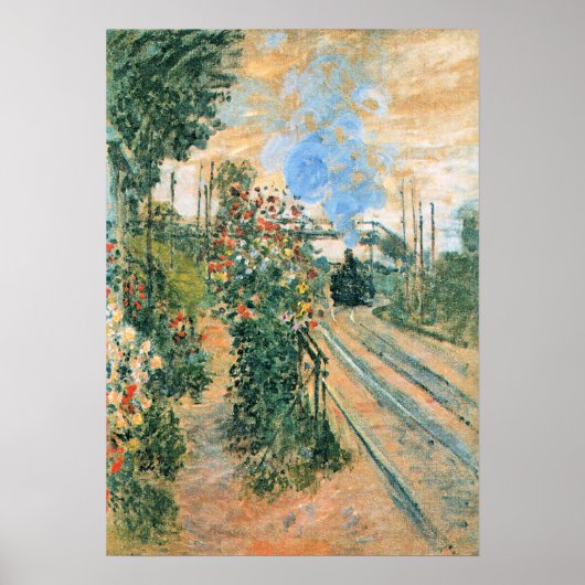 Monet - Aankomst bij Montegeron Poster (Voorkant)