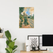 Monet - Aankomst bij Montegeron Poster (Thuiskantoor)