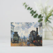 Monet - Aankomst van de trein Normandy Briefkaart (Staand voorkant)
