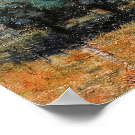 Monet - Aankomst van de trein Normandy Poster (Hoek)