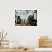Monet - Aankomst van de trein Normandy Poster (Keuken)