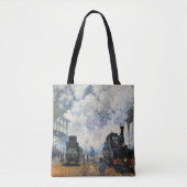 Monet - Aankomst van de trein Normandy Tote Bag (Voorkant)