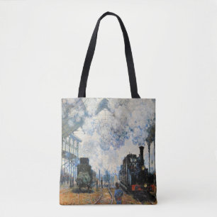 Monet - Aankomst van de trein Normandy Tote Bag