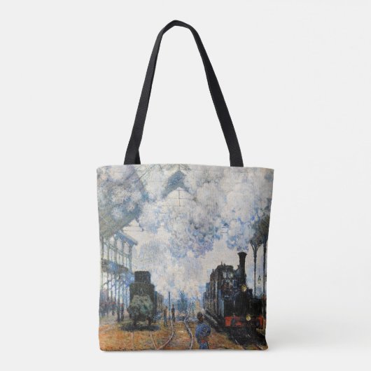 Monet - Aankomst van de trein Normandy Tote Bag (Achterkant)