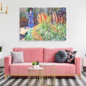 Monet - Afgeronde Bloemperk Canvas Afdruk (Insitu (Woonkamer))