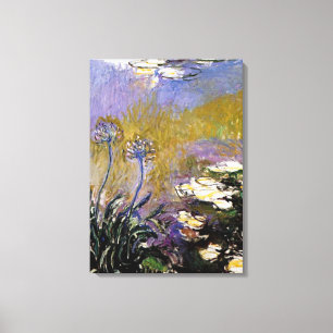 Monet - Agapanthus, 1914-1917 Canvas Afdruk