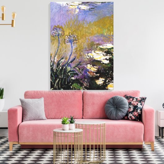 Monet - Agapanthus, 1914-1917 Canvas Afdruk (Insitu (Woonkamer))