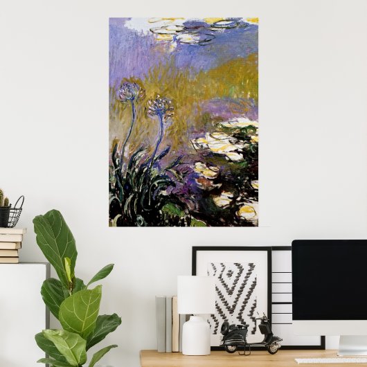 Monet - Agapanthus, fijne kunst, Poster (Thuiskantoor)