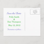 Monet Agapanthus Flowers Save the Date Wedding Aankondigingskaart (Achterkant)