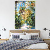 Monet - Algiers, de tuin van Essai Canvas Afdruk (Insitu (Slaapkamer))