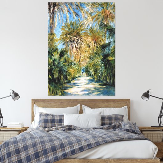 Monet - Algiers, de tuin van Essai Canvas Afdruk (Insitu (Slaapkamer))