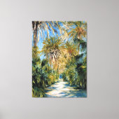 Monet - Algiers, de tuin van Essai Canvas Afdruk (Voorkant)