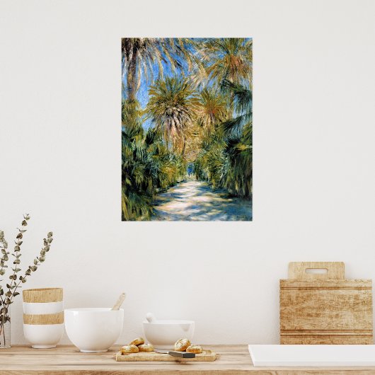 Monet - Algiers, de tuin van Essai Poster (Keuken)