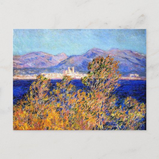 Monet - Antiben gezien vanuit de Kaap, Mistral Win Briefkaart (Voorkant)