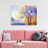 Monet - Antibes gezien vanuit de Salis-tuinen,  Canvas Afdruk (Insitu (Woonkamer))