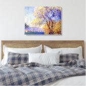 Monet - Antibes gezien vanuit de Salis-tuinen,  Canvas Afdruk (Insitu (Slaapkamer))