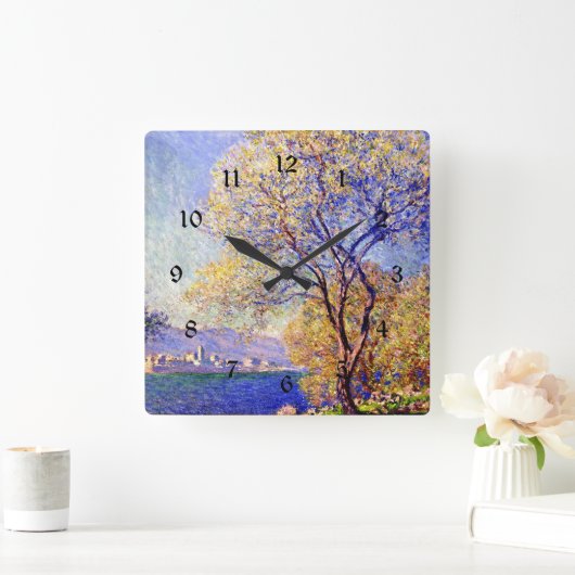 Monet - Antibes gezien vanuit de tuinen van Salis, Vierkante Klok (Huis)